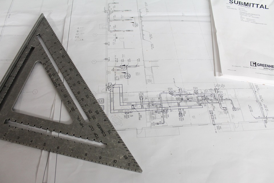 Blick auf den Arbeitsplatz eines Bauingenieurs
